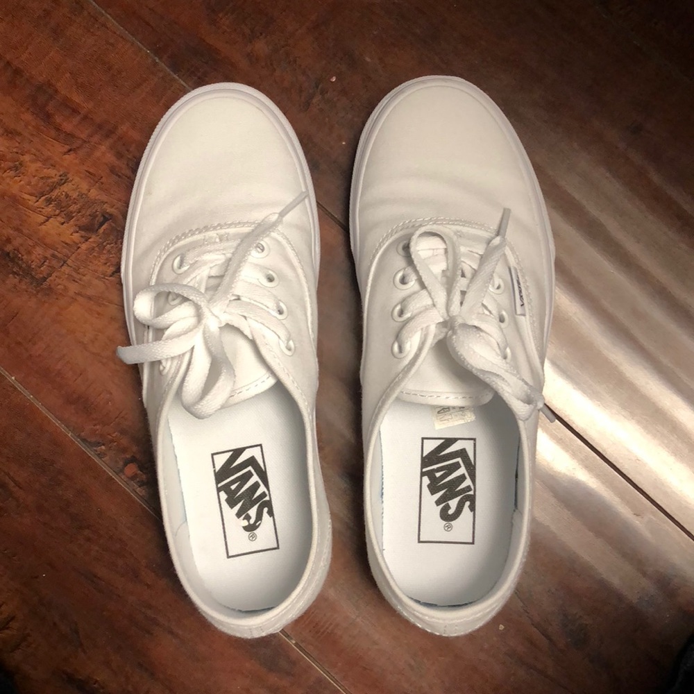 Vans authentic true white size 6.5
